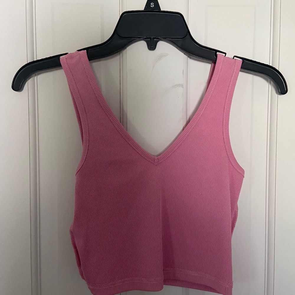 Pink V Neck Tank